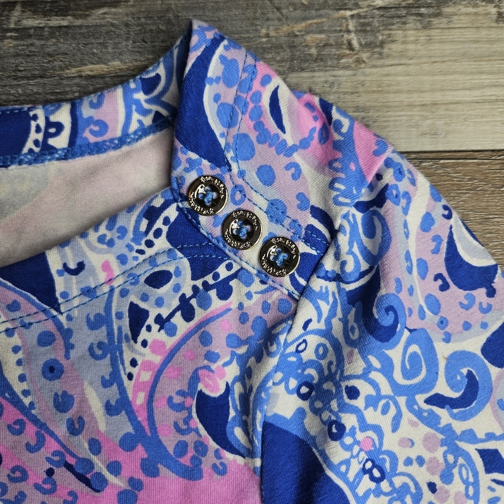 Lilly Pulitzer Sophie Dresw Blue Grotto Legga Sea Size XS Style 000655 - Picture 5 of 13
